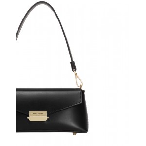 Every Other A Line Clasp Shoulder Bag in Black