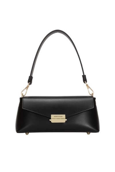 Every Other A Line Clasp Shoulder Bag in Black