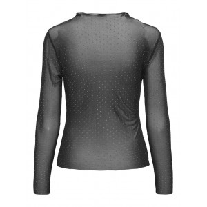 JDYELSA L/S MESH STUD TOP JRS