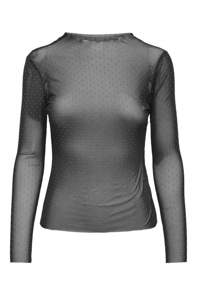 JDYELSA L/S MESH STUD TOP JRS