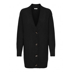 JDYMADDY LIFE L/S LONG BUTTON CARDI (BLACK)