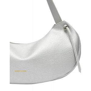 Every Other Single Strap Slouch Shoulder Bag in Silver