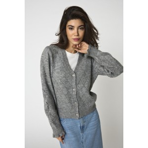 LETTY L/S V-NECK STRUC CARDI