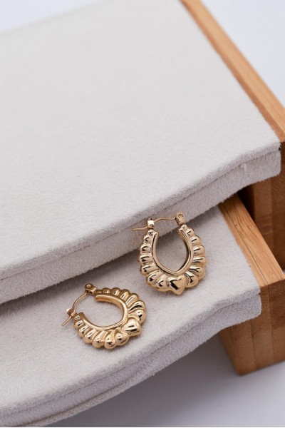 Pillar Gold Earrings