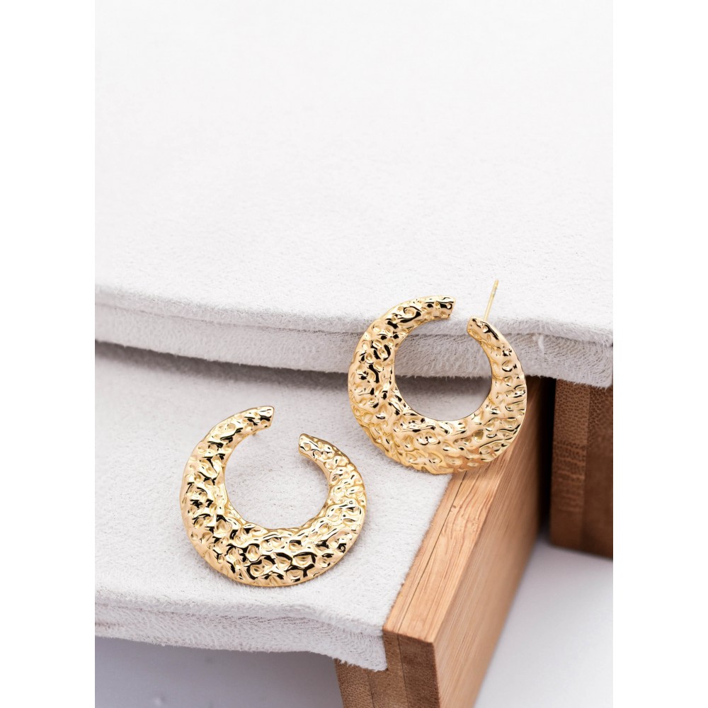 Stamp Gold Earrings