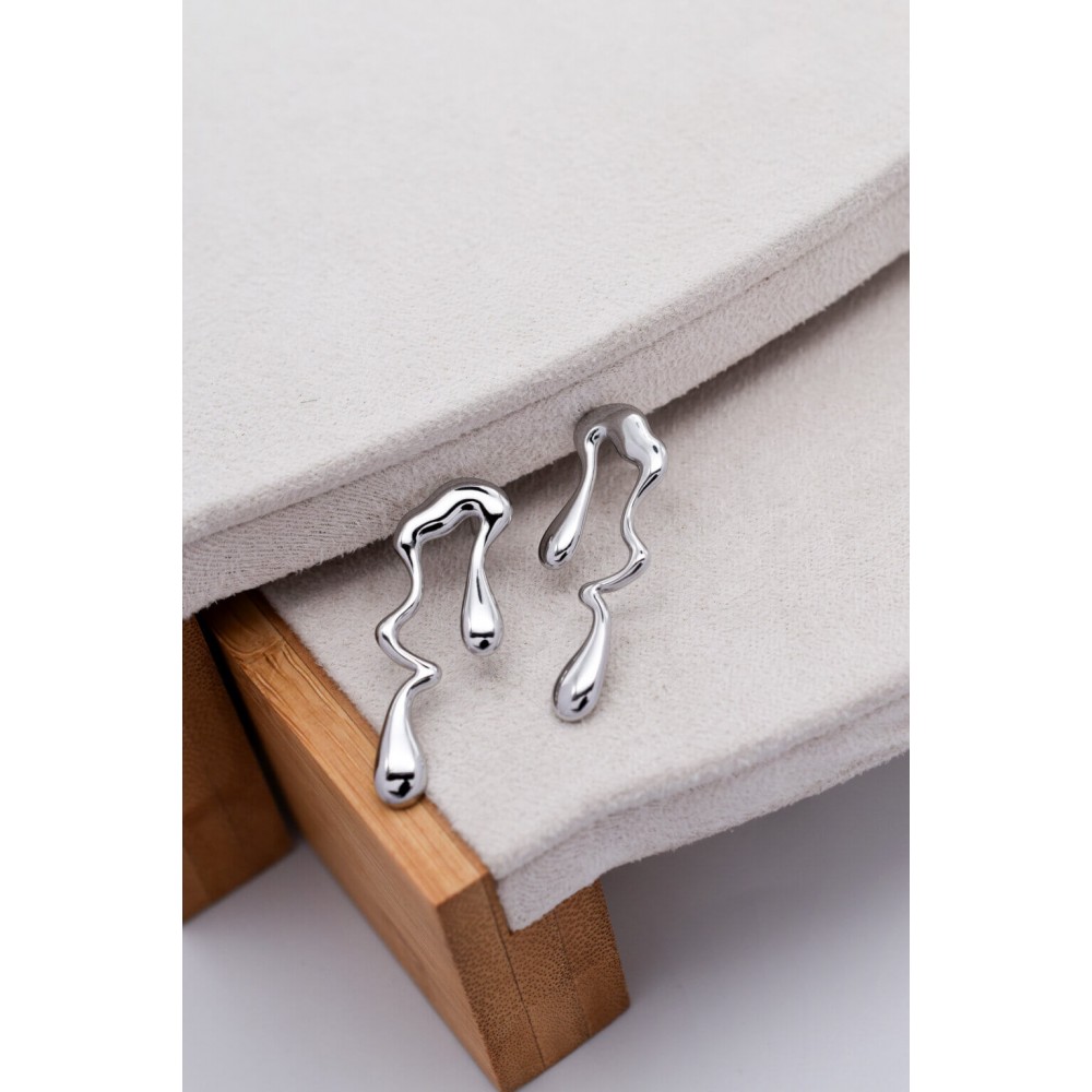 Streak Silver Earrings